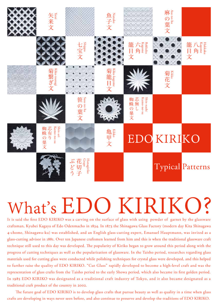 Edo Kiriko commentary leaflet　front
